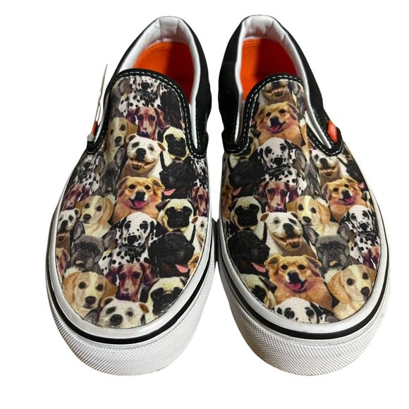 Vans ASPCA Puppy Print Slip On Shoes Men 4.5 Women 6 Canvas Casual Sneakers - Picture 1 of 9